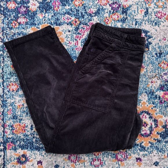 ANTHROPOLOGIE Pilcro Brown Corduroy Straight Leg High Rise Ankle Pants Size 28 - Picture 7 of 9